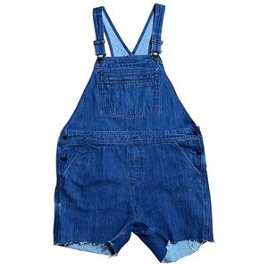 Patagonia Dyneema Steel Forged Organic Cotton Denim Overalls Cutoff Shorts Sz L